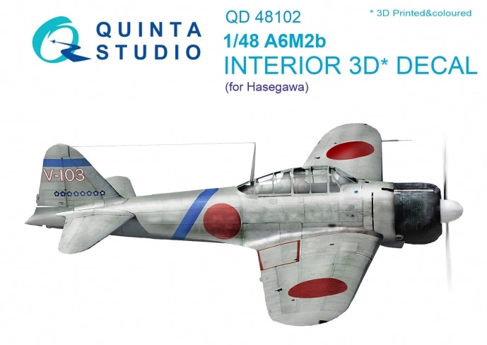 Quinta Studio QD48102 1:48 A6M2 Zero 3D Interior Decal