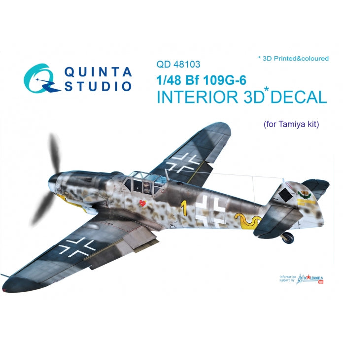 Quinta Studio QD48103 1:48 Bf-109G-6 3D Interior Decal