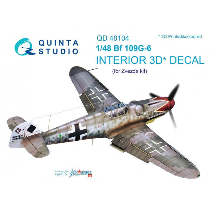 Quinta Studio QD48104 1:48 Bf-109G-6 3D Interior Decal