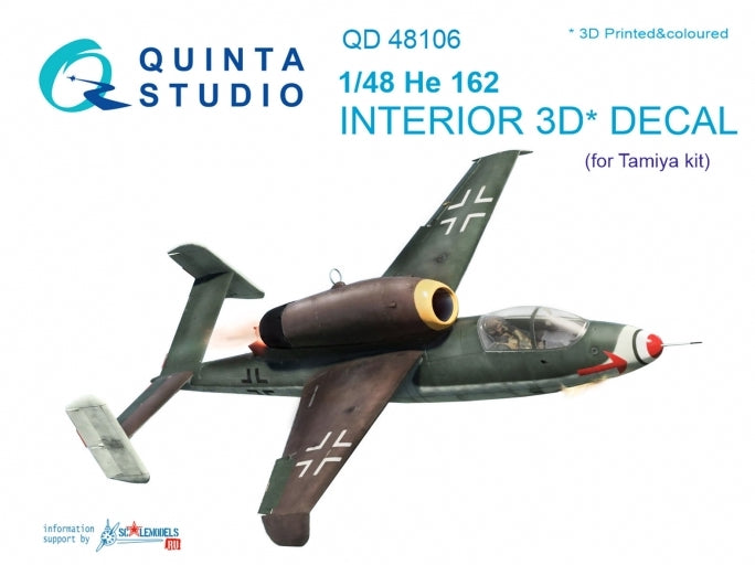 Quinta Studio QD48106 1:48 He-162A-2 Salamander 3D Interior Decal