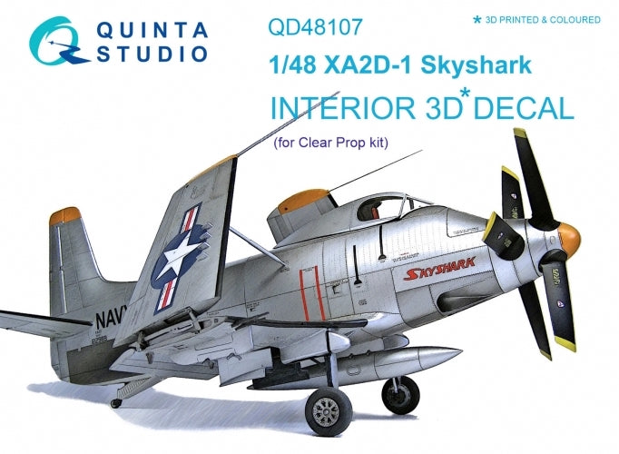 Quinta Studio QD48107 1:48 Douglas XA2D-1 3D-Printed Interior Decals