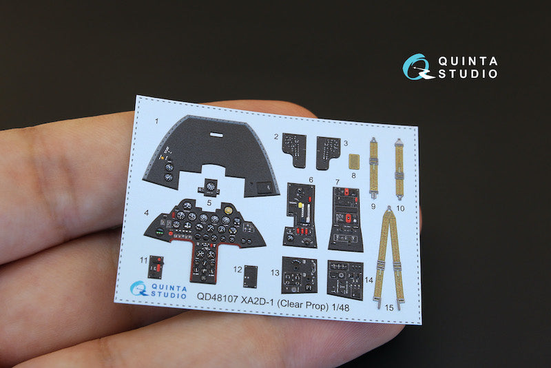 Quinta Studio QD48107 1:48 Douglas XA2D-1 3D-Printed Interior Decals