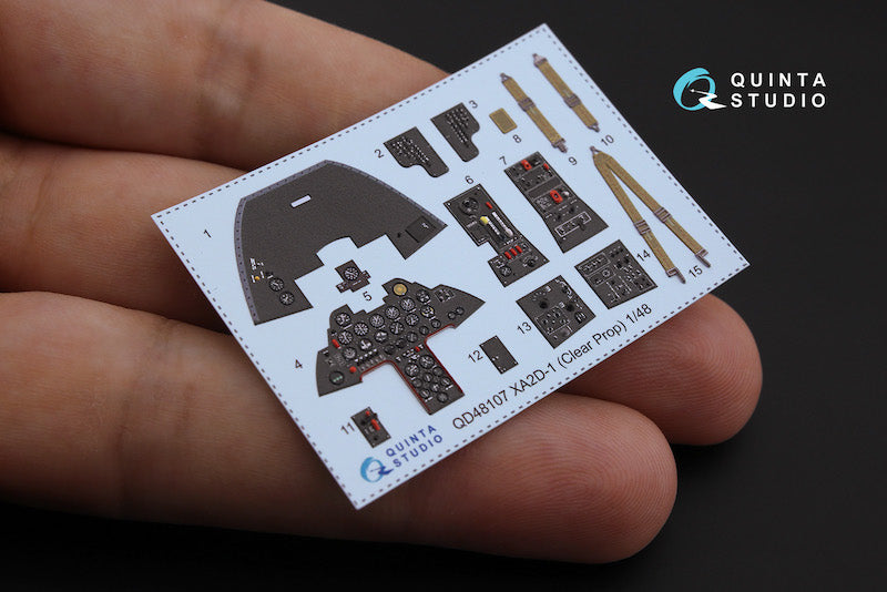 Quinta Studio QD48107 1:48 Douglas XA2D-1 3D-Printed Interior Decals