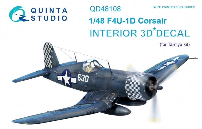 Quinta Studio QD48108 1:48 F4U-1D Corsair 3D Interior Decal