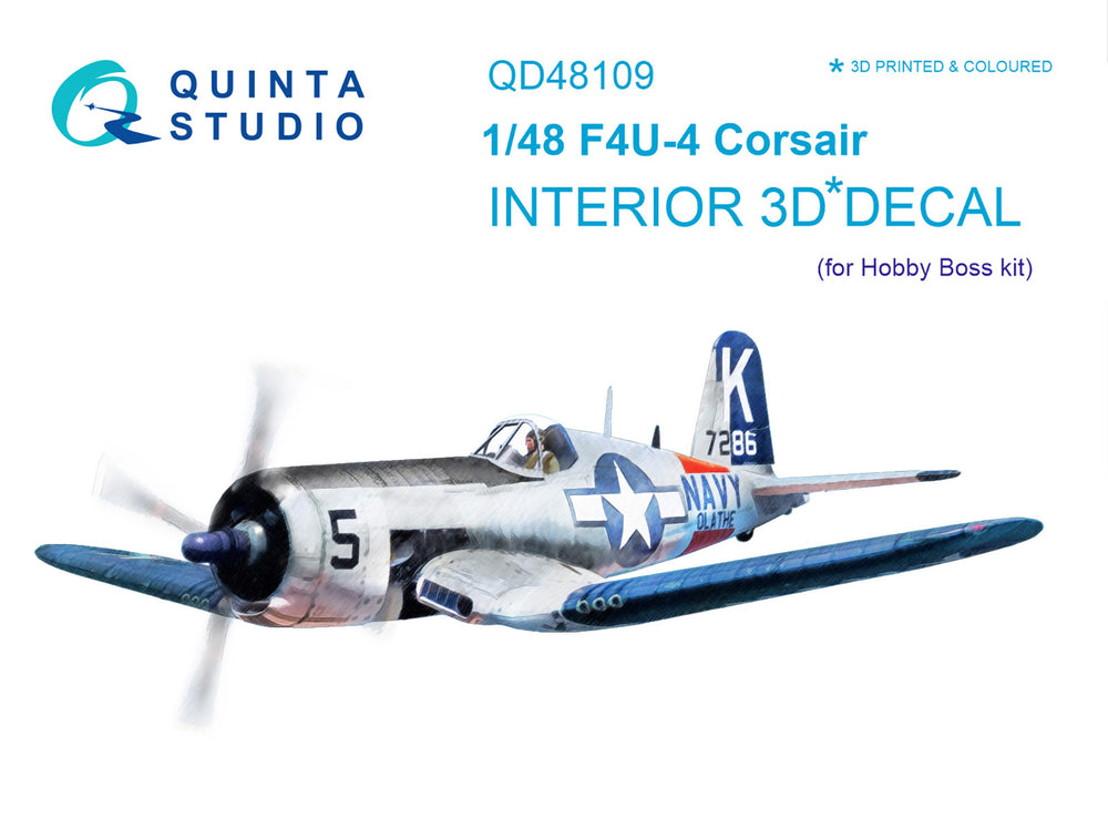 Quinta Studio QD48109 1:48 F4U-4 Corsair 3D Interior Decal