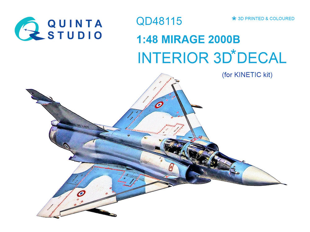 Quinta Studio QD48115 1:48 Mirage 2000B 3D Interior Decal