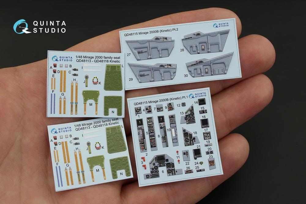 Quinta Studio QD48115 1:48 Mirage 2000B 3D Interior Decal