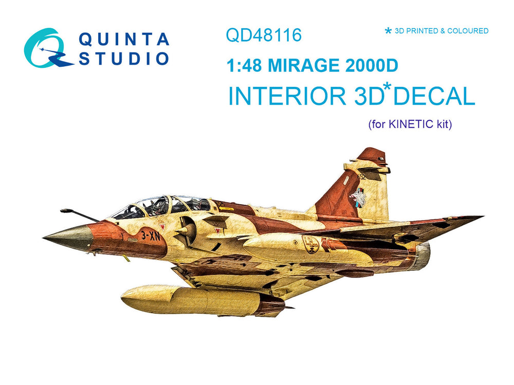 Quinta Studio QD48116 1:48 Mirage 2000D 3D Interior Decal