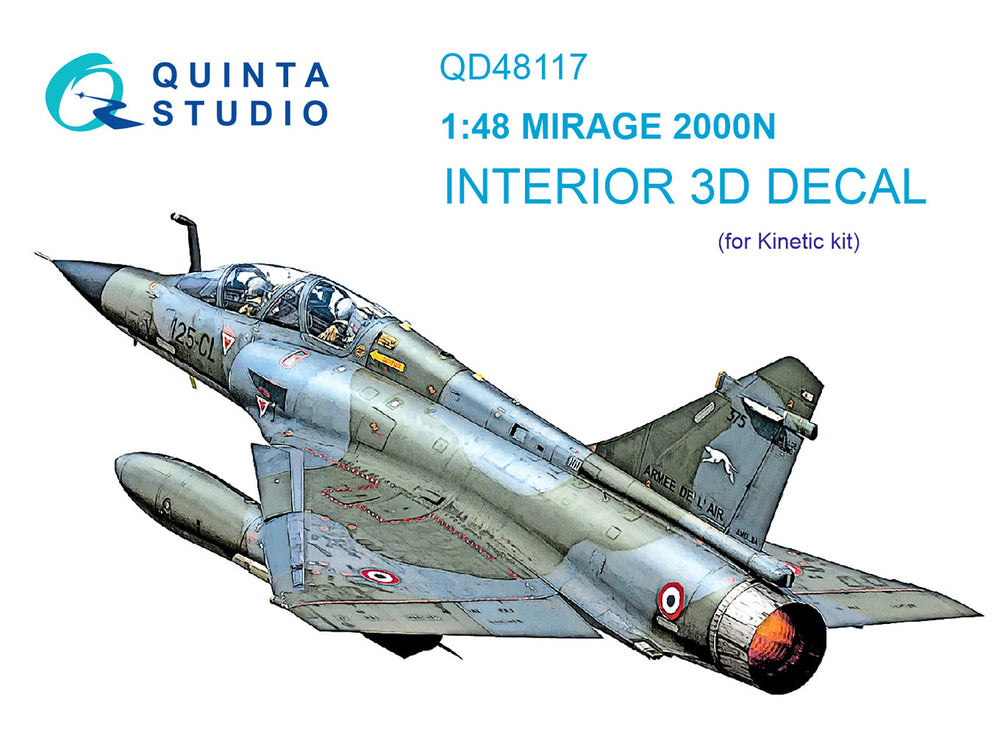 Quinta Studio QD48117 1:48 Mirage 2000N 3D Interior Decal