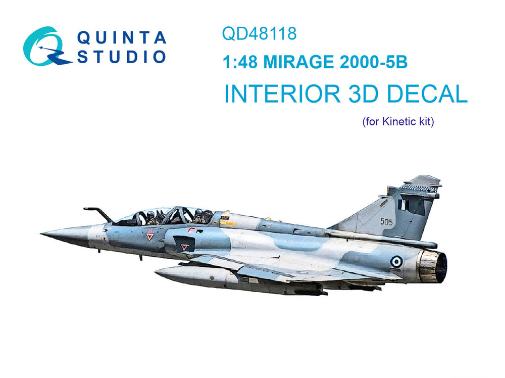 Quinta Studio QD48118 1:48 Mirage 2000-5B 3D Interior Decal