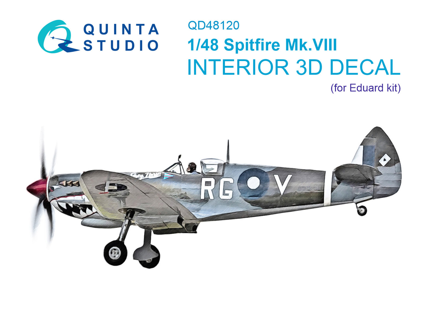 Quinta Studio QD48120 1:48 Spitfire Mk.VIII 3D Interior Decal