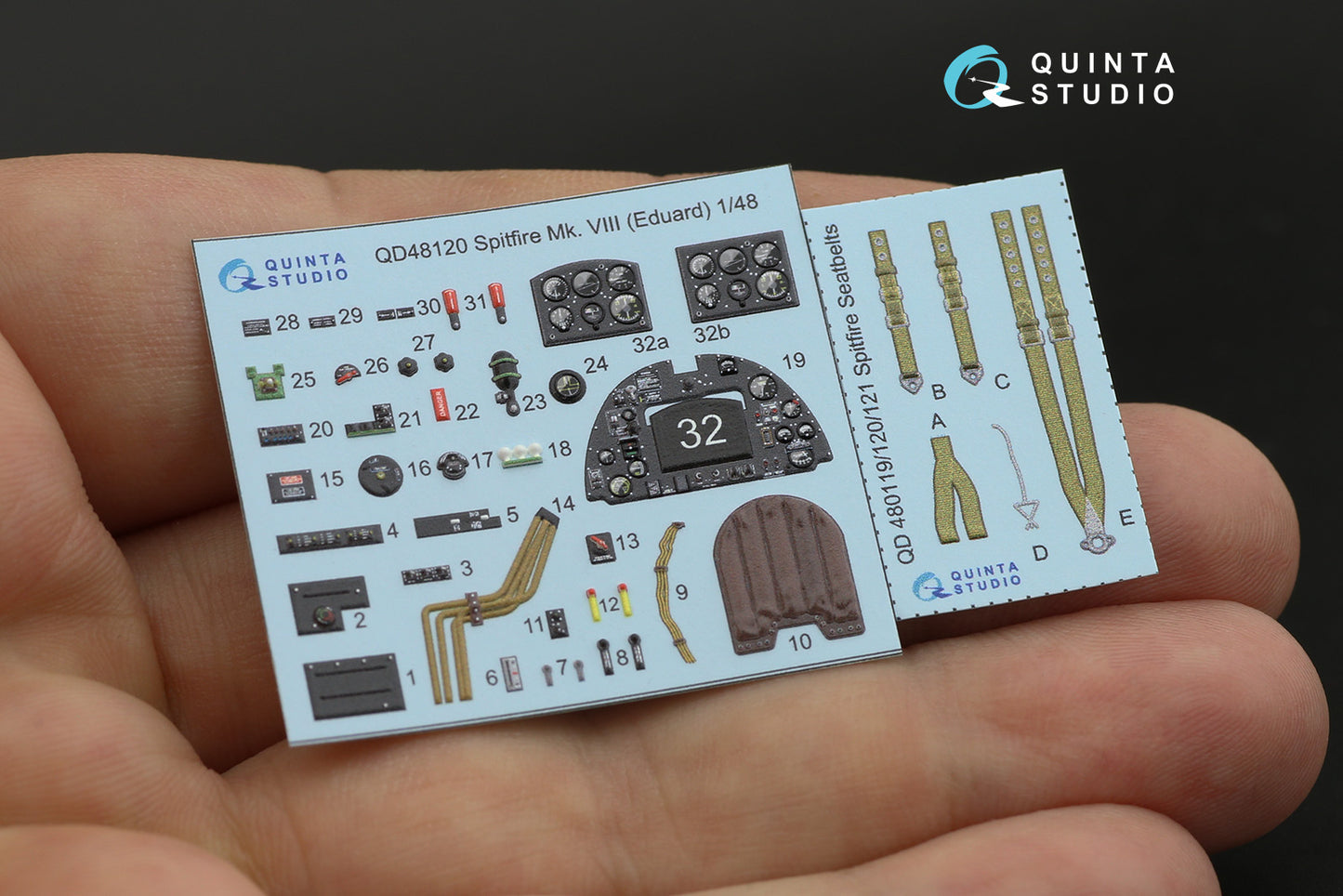 Quinta Studio QD48120 1:48 Spitfire Mk.VIII 3D Interior Decal