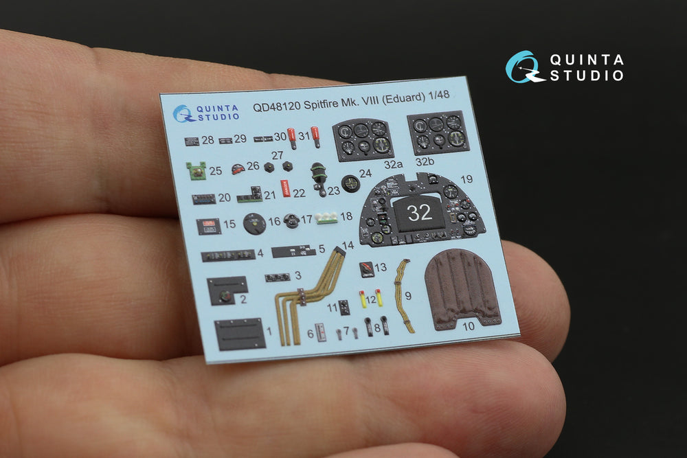 Quinta Studio QD48120 1:48 Spitfire Mk.VIII 3D Interior Decal