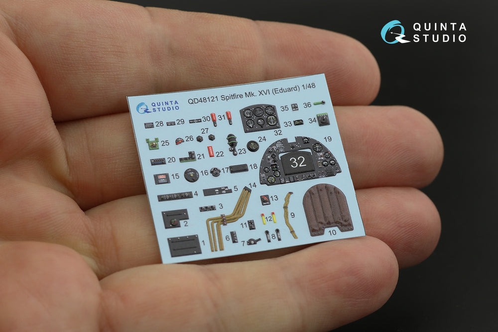 Quinta Studio QD48121 1:48 Spitfire Mk.XVI 3D Interior Decal