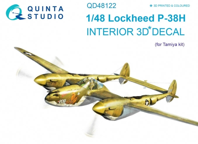 Quinta Studio QD48122 1:48 P-38H Lightning 3D Interior Decal
