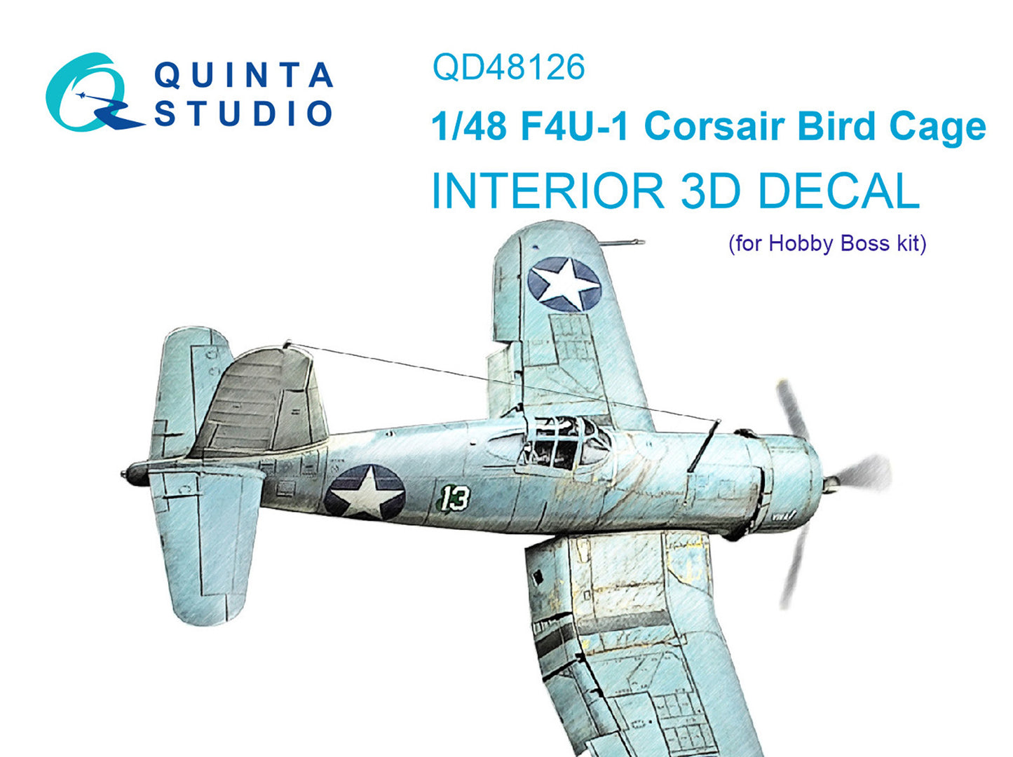 Quinta Studio QD48126 1:48 F4U-1 Birdcage Corsair 3D Interior Decal
