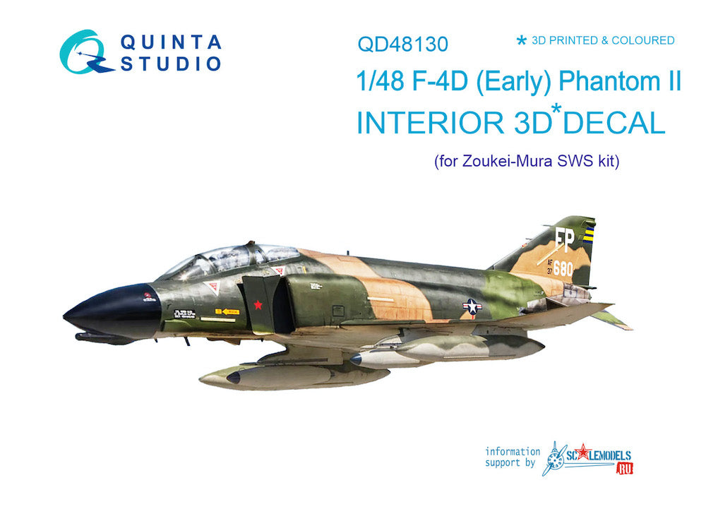 Quinta Studio QD48130 1:48 F-4D Phantom Early 3D Interior Decal