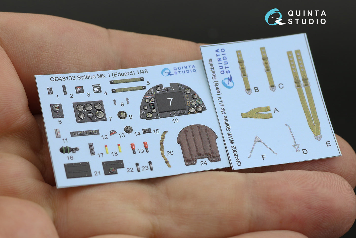 Quinta Studio QD48133 1:48 Spitfire Mk.I 3D Interior Decal