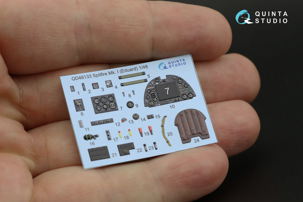 Quinta Studio QD48133 1:48 Spitfire Mk.I 3D Interior Decal