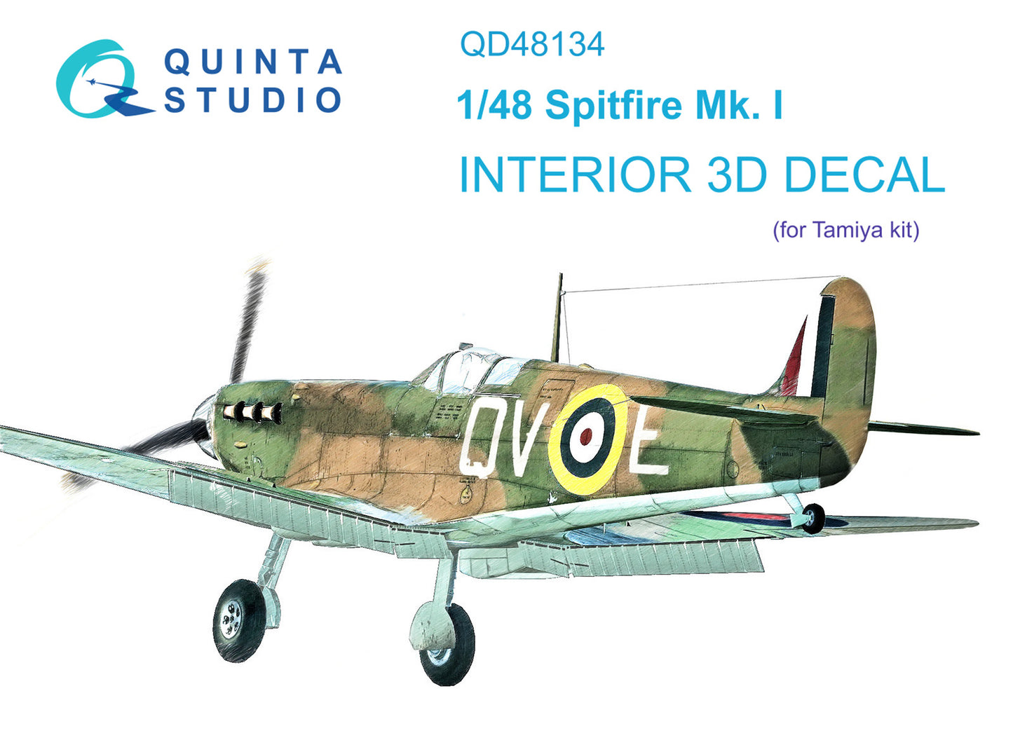 Quinta Studio QD48134 1:48 Spitfire Mk.I 3D Interior Decal