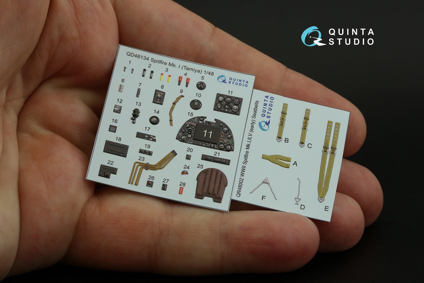 Quinta Studio QD48134 1:48 Spitfire Mk.I 3D Interior Decal