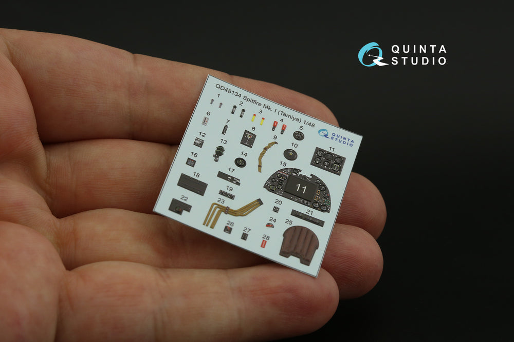 Quinta Studio QD48134 1:48 Spitfire Mk.I 3D Interior Decal