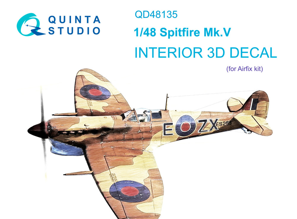 Quinta Studio QD48135 1:48 Spitfire Mk.V 3D Interior Decal