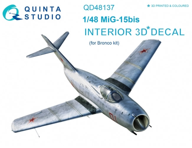 Quinta Studio QD48137 1:48 MiG-15bis 3D Interior Decal