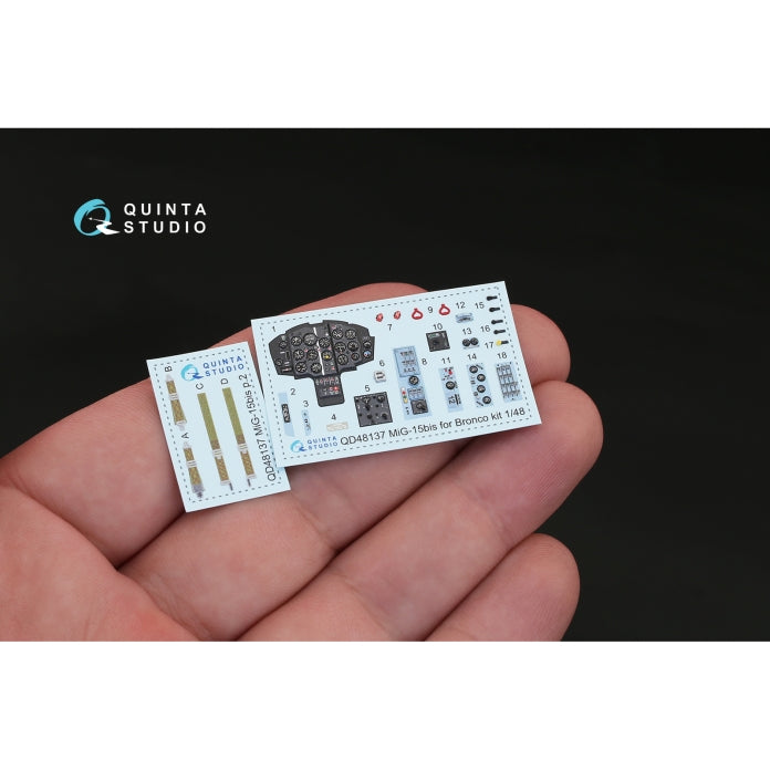 Quinta Studio QD48137 1:48 MiG-15bis 3D Interior Decal