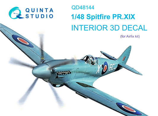 Quinta Studio QD48144 1:48 Spitfire PR Mk.XIX 3D Interior Decal
