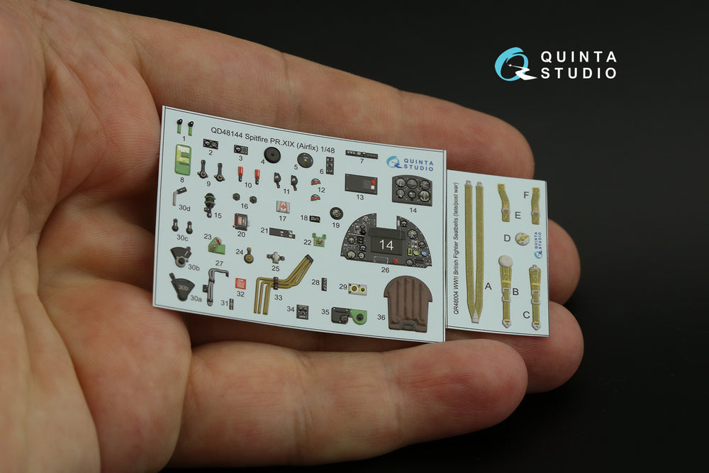 Quinta Studio QD48144 1:48 Spitfire PR Mk.XIX 3D Interior Decal
