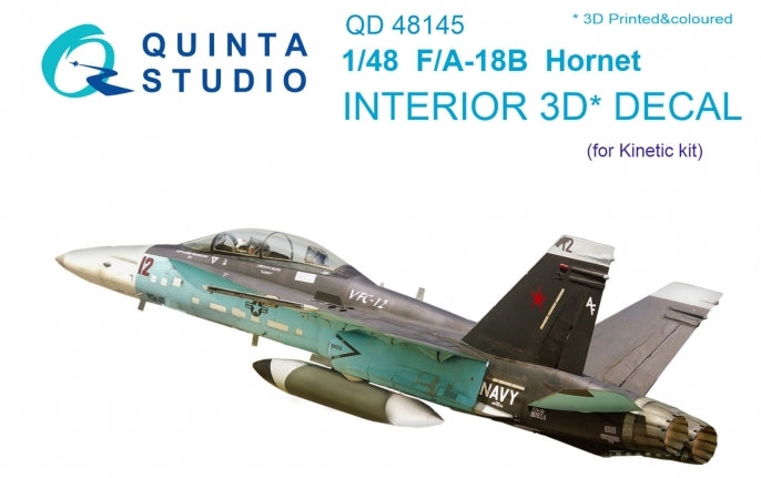 Quinta Studio QD48145 1:48 F/A-18B Hornet 3D Interior Decal