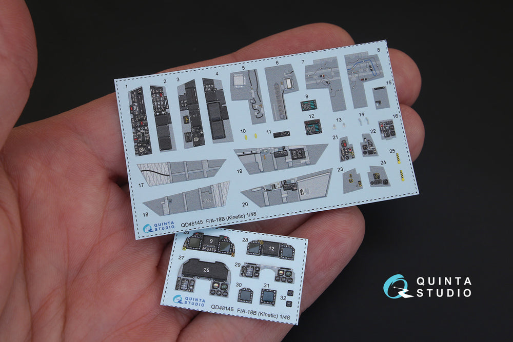 Quinta Studio QD48145 1:48 F/A-18B Hornet 3D Interior Decal