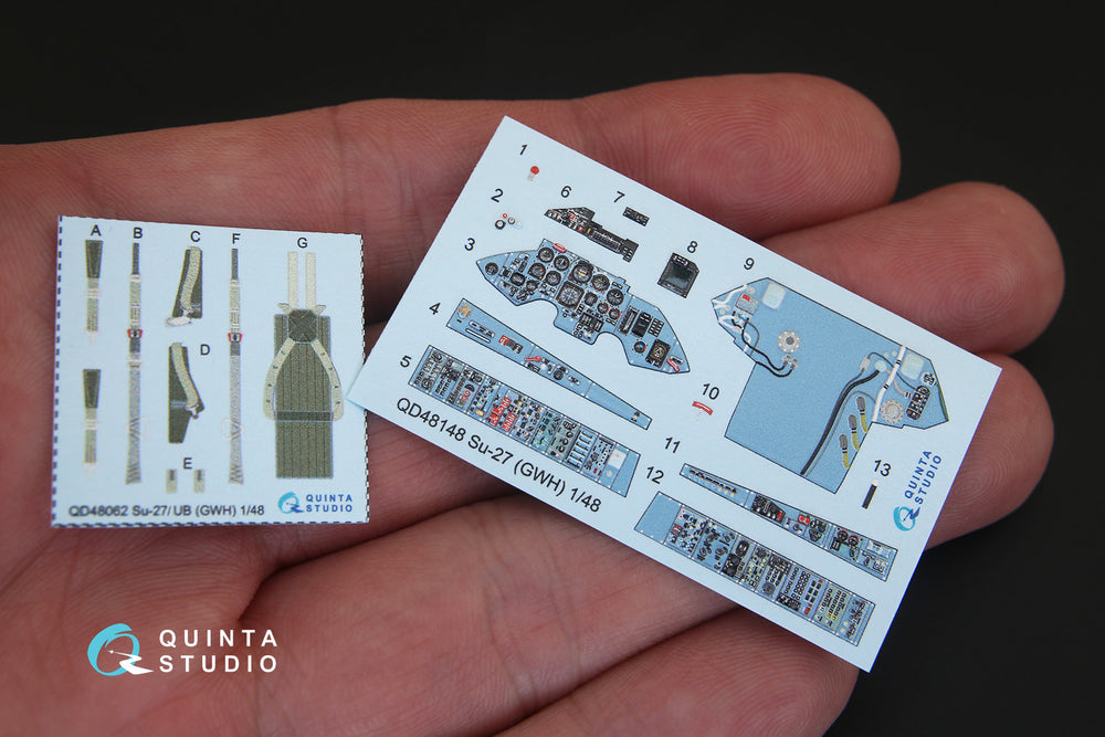 Quinta Studio QD48148 1:48 Su-27 Flanker 3D Interior Decal