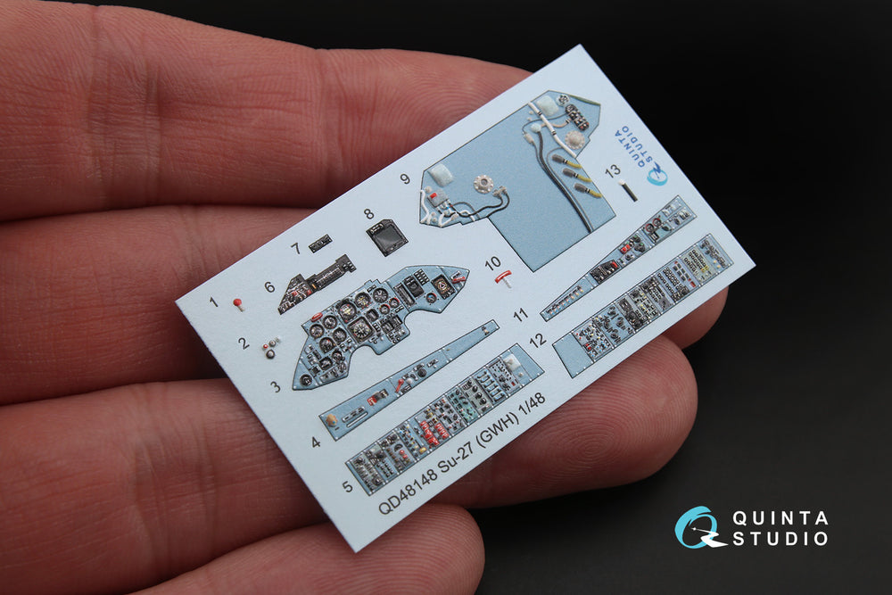 Quinta Studio QD48148 1:48 Su-27 Flanker 3D Interior Decal