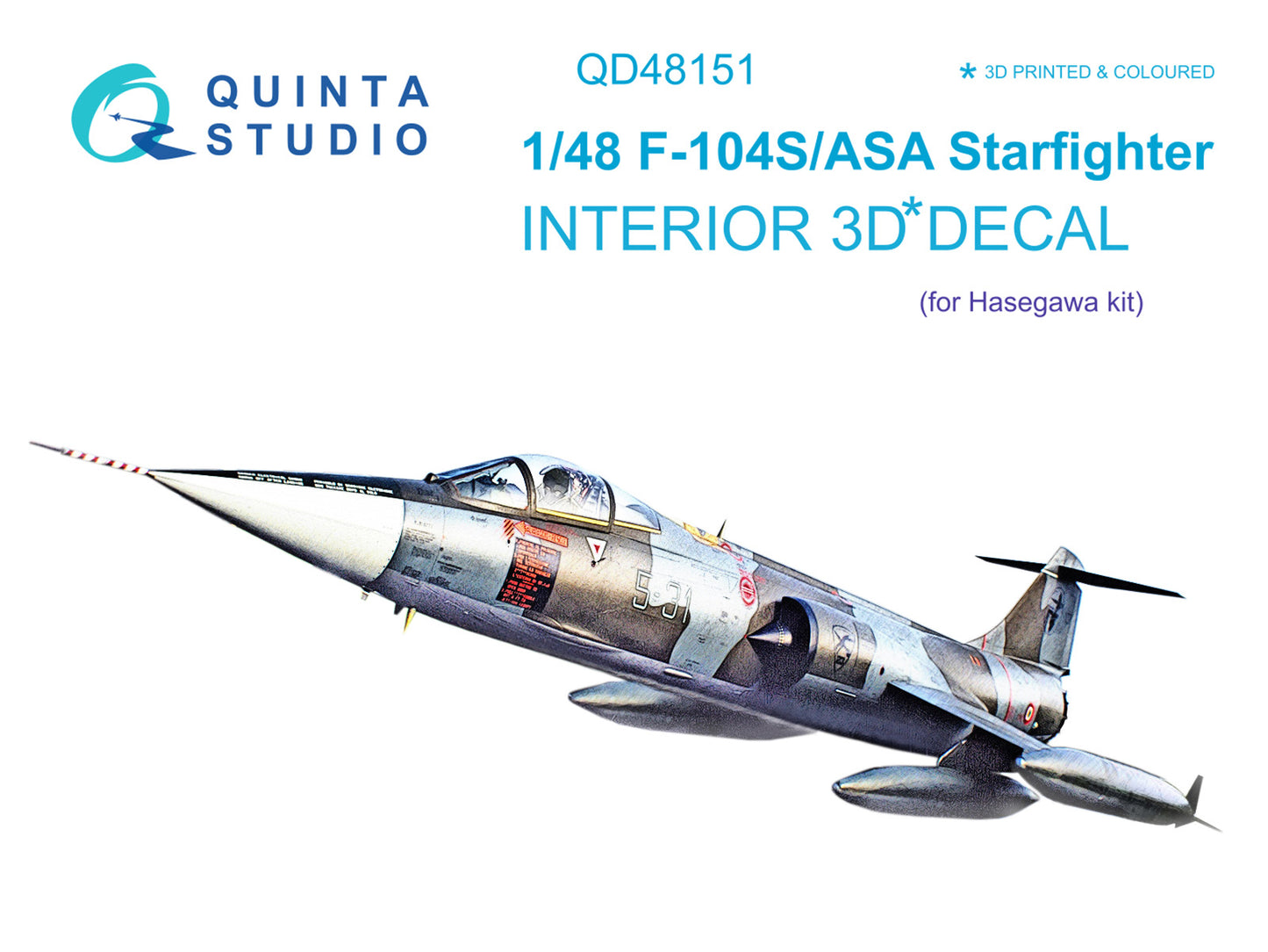 Quinta Studio QD48151 1:48 F-104S-ASA Starfighter 3D Interior Decal