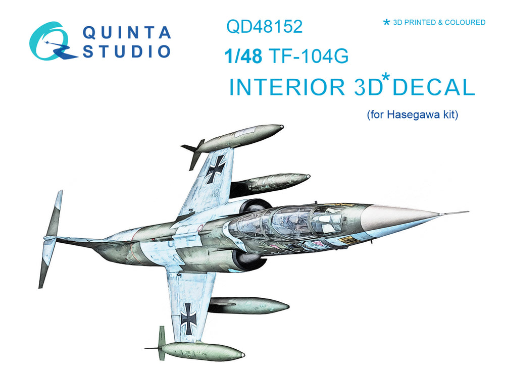 Quinta Studio QD48152 1:48 TF-104G Starfighter 3D Interior Decal