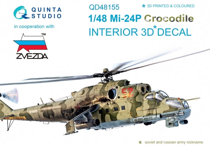 Quinta Studio QD48155 1:48 Mil Mi-24P 3D-Printed Interior Decals