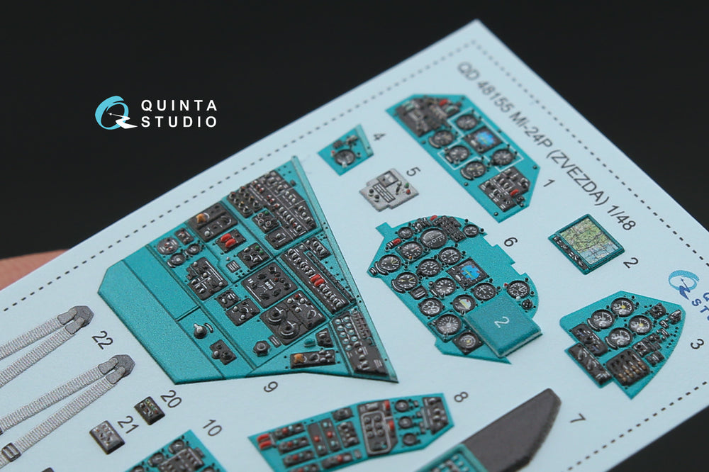 Quinta Studio QD48155 1:48 Mil Mi-24P 3D-Printed Interior Decals