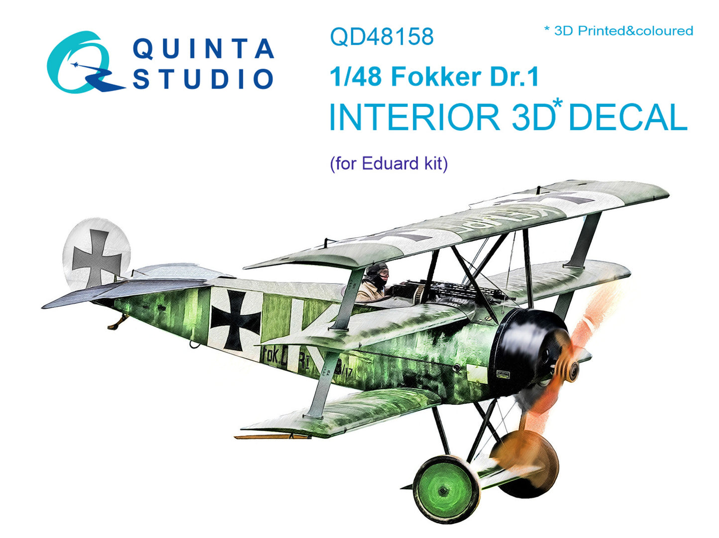 Quinta Studio QD48158 1:48 Fokker Dr.I 3D-Printed Interior Decals