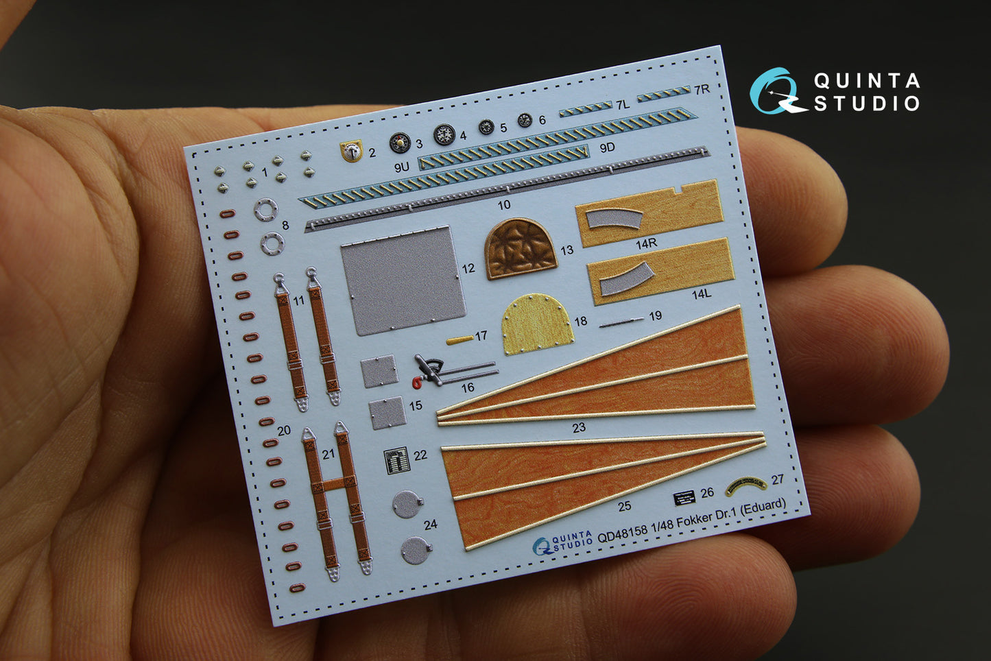 Quinta Studio QD48158 1:48 Fokker Dr.I 3D-Printed Interior Decals