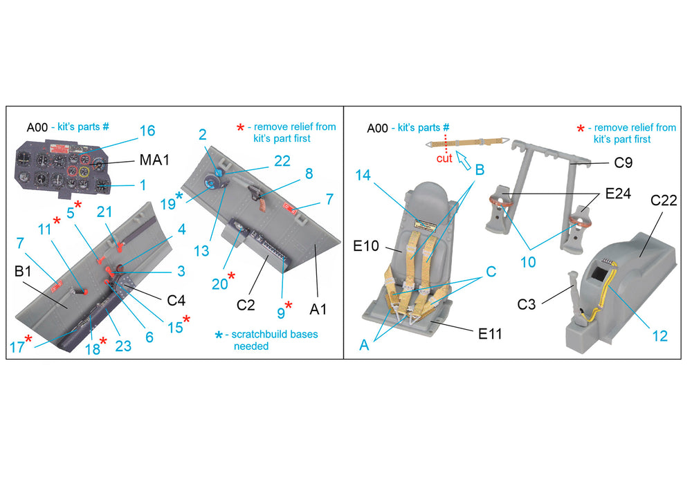 Quinta Studio QD48162 1:48 He-162A-2 3D Interior Decal