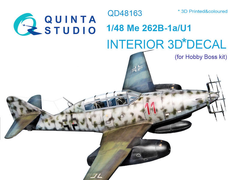 Quinta Studio QD48163 1:48 Me-262B-1a/U1 3D Interior Decal
