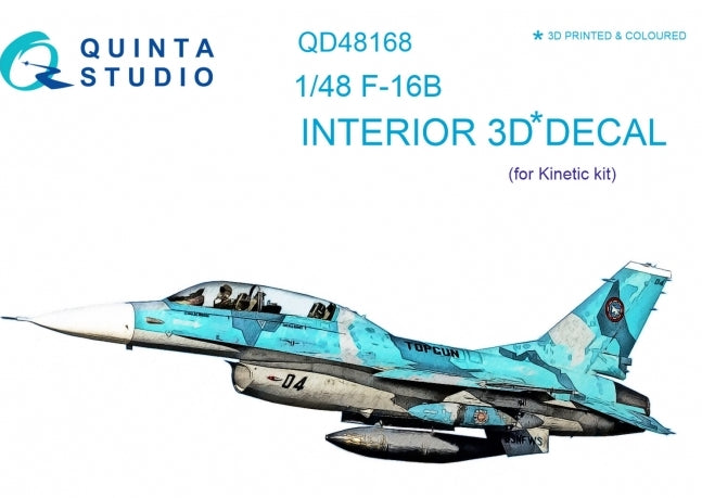 Quinta Studio QD48168 1:48 F-16B Fighting Falcon 3D Interior Decal