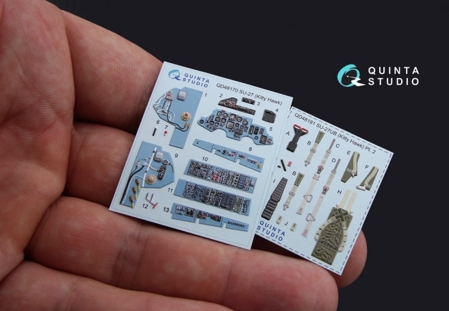 Quinta Studio QD48170 1:48 Sukhoi Su-27 3D-Printed Interior Decals