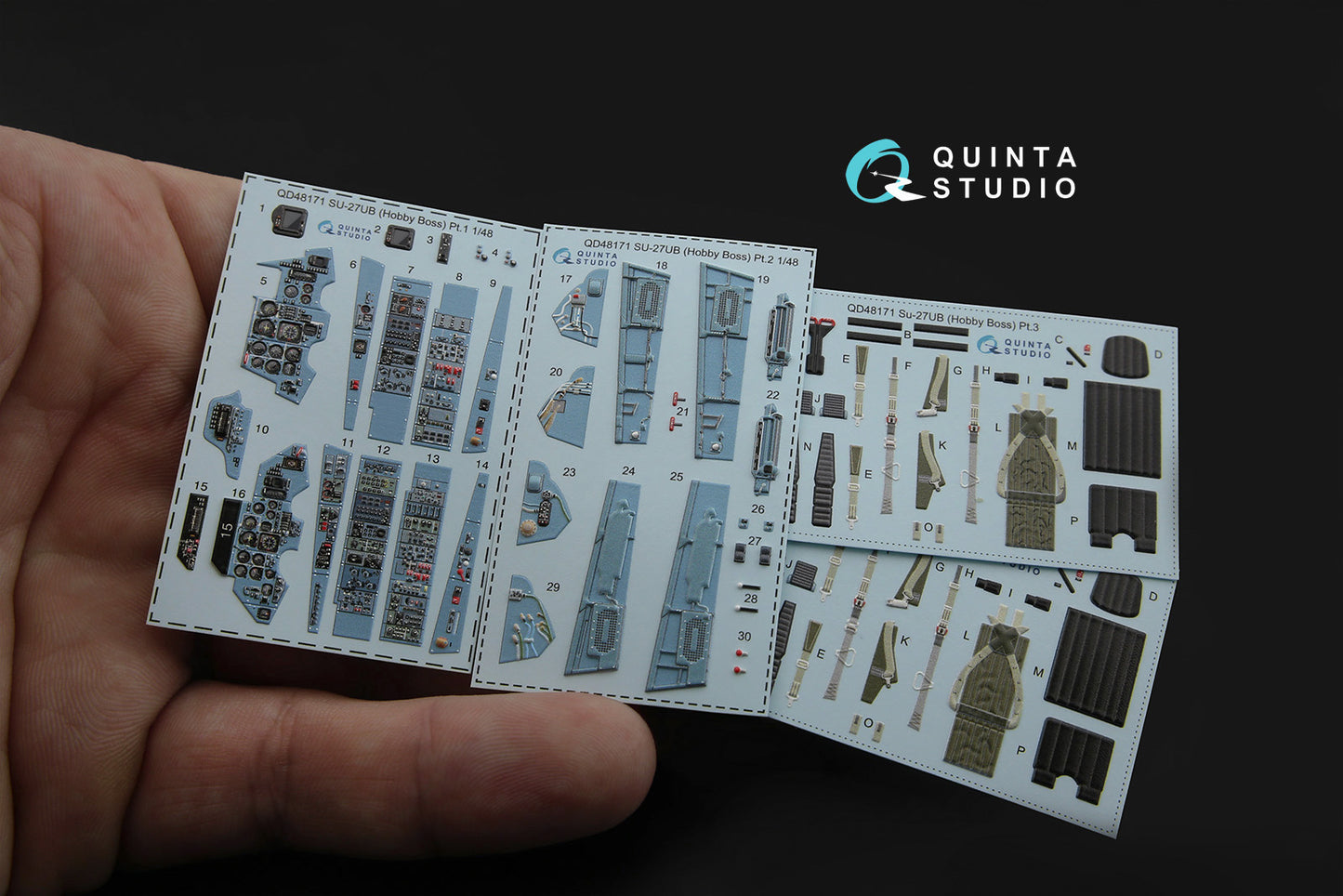 Quinta Studio QD48171 1:48 Sukhoi Su-27UB 3D-Printed Interior Decals