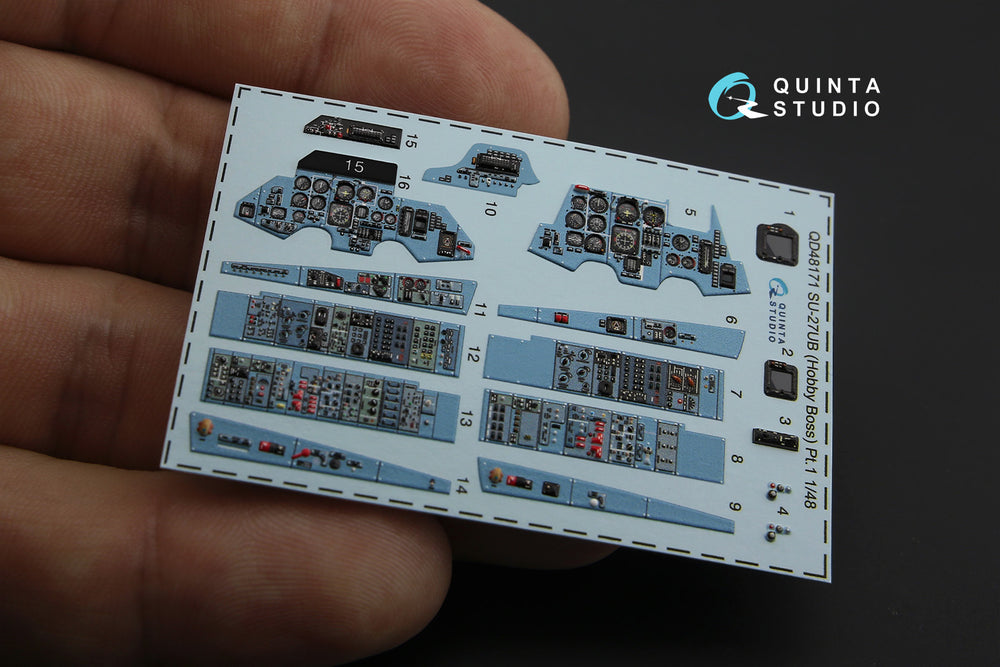 Quinta Studio QD48171 1:48 Sukhoi Su-27UB 3D-Printed Interior Decals