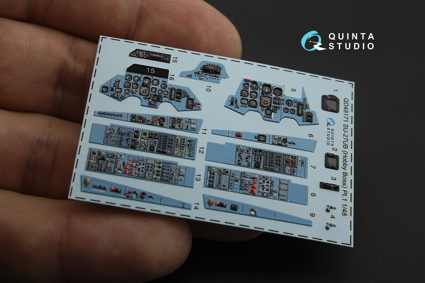 Quinta Studio QD48171 1:48 Sukhoi Su-27UB 3D-Printed Interior Decals