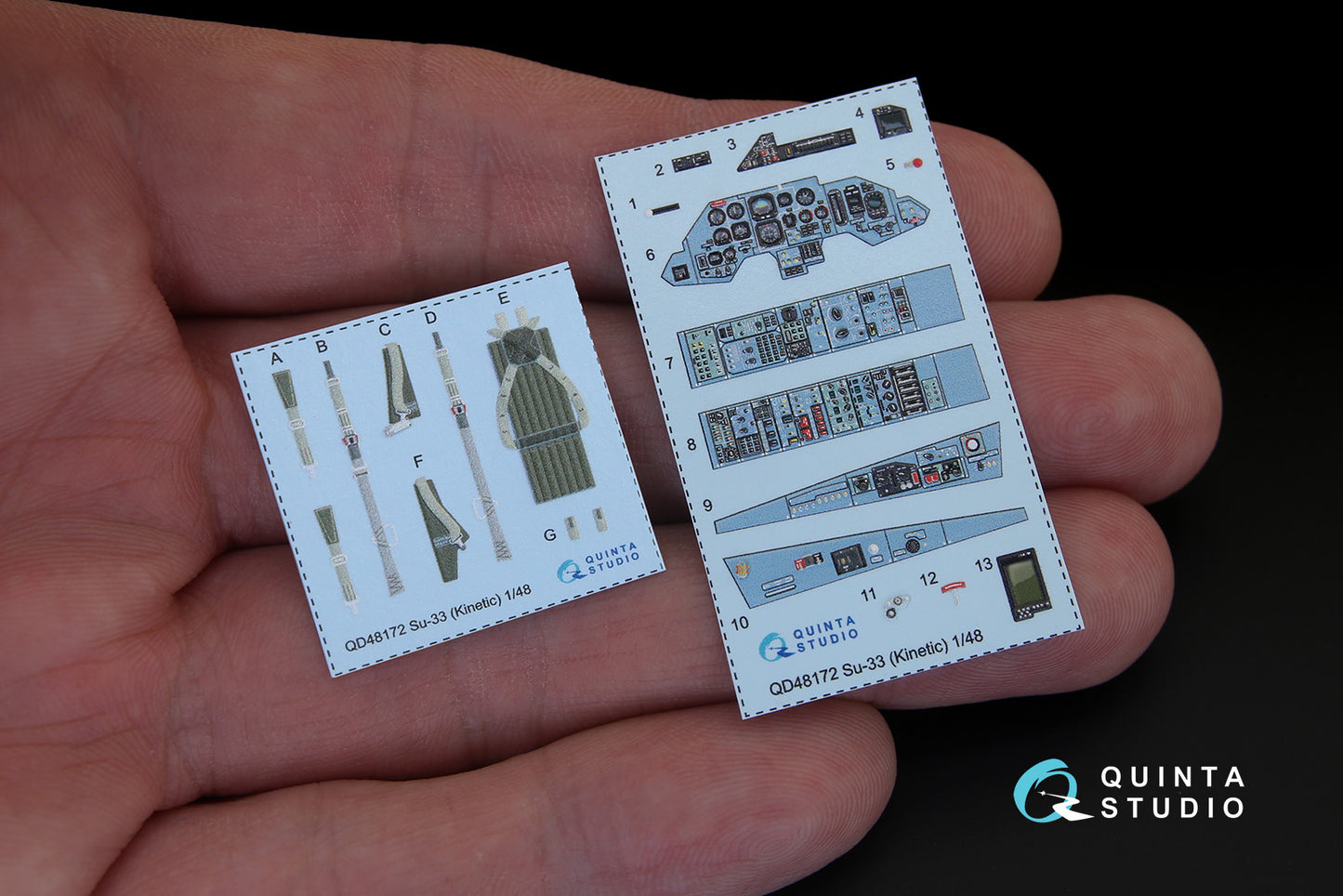 Quinta Studio QD48172 1:48 Sukhoi Su-33 3D-Printed Interior Decals