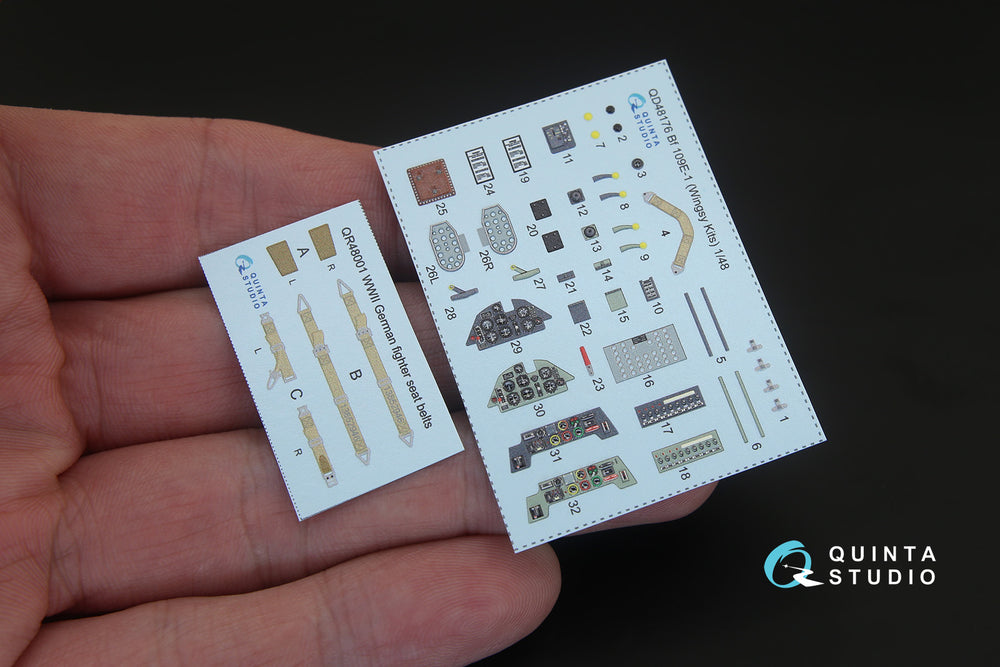 Quinta Studio QD48176 1:48 Bf-109E-1 3D Interior Decal